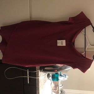 Burgundy body con dress